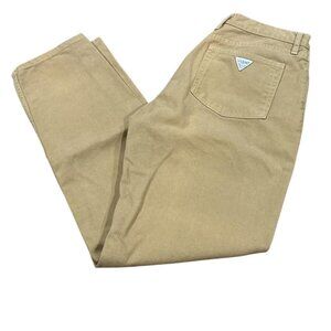 vintage 90s tan guess jeans classic neutral staple